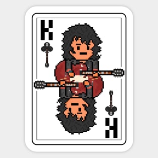 Pixelrockstars King of Clubs Playing Card Sticker